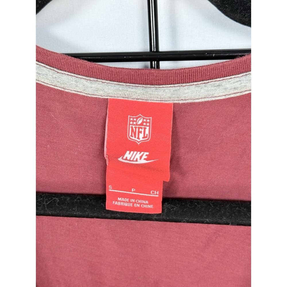 Nike NFL Washington Redskins V-Neck T-Shirt Women's S Maroon Athleisure Retro - Picture 4 of 10